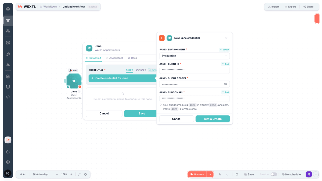 Connecting Jane to WEXTL®