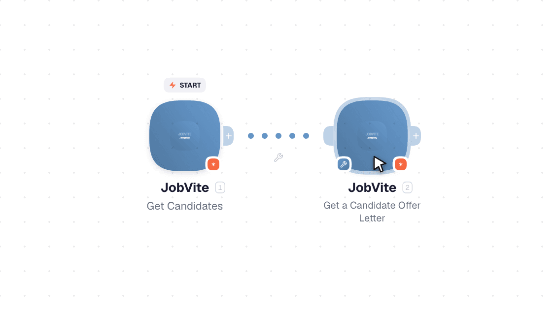 JobVite workflow on the canvas: Watch Events then Create a Batch of Employees