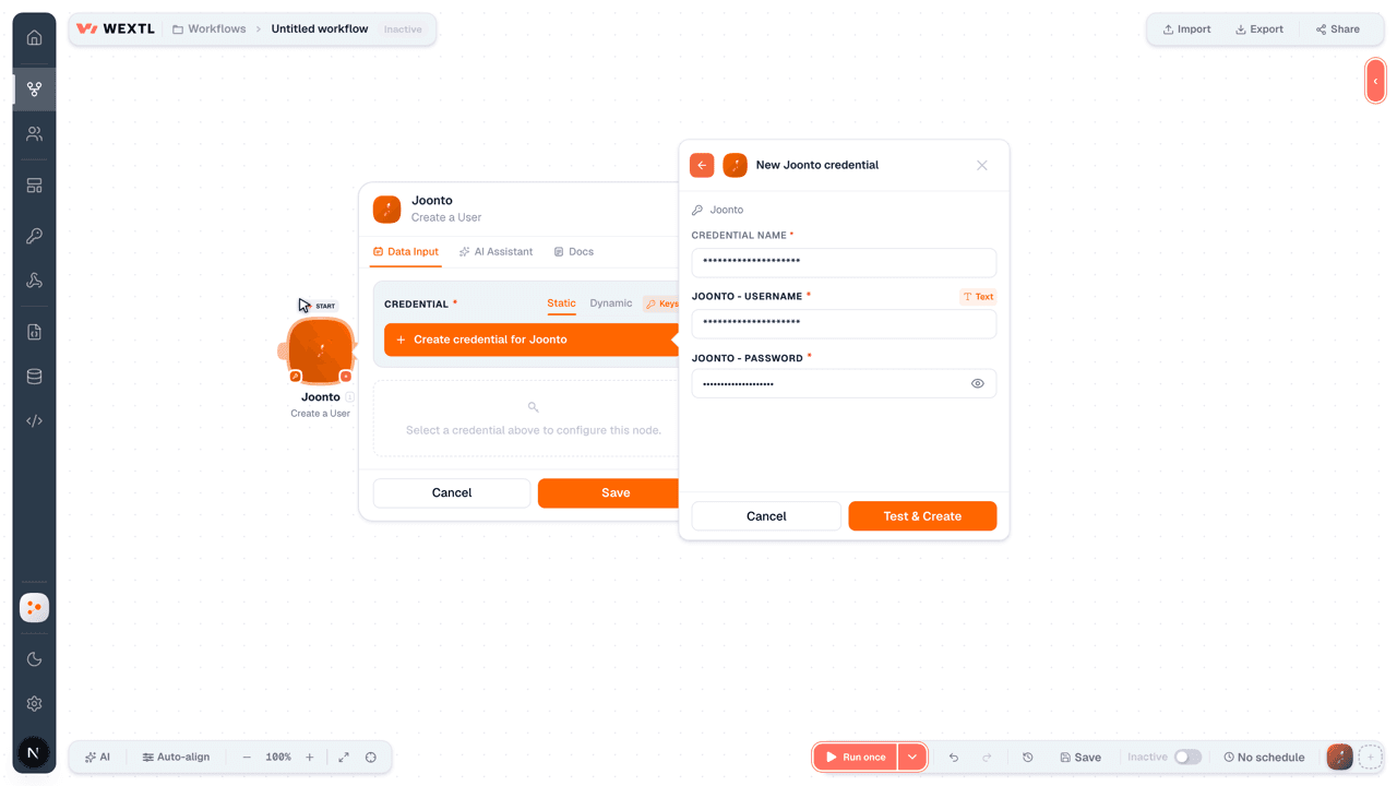 Connecting Joonto to WEXTL®