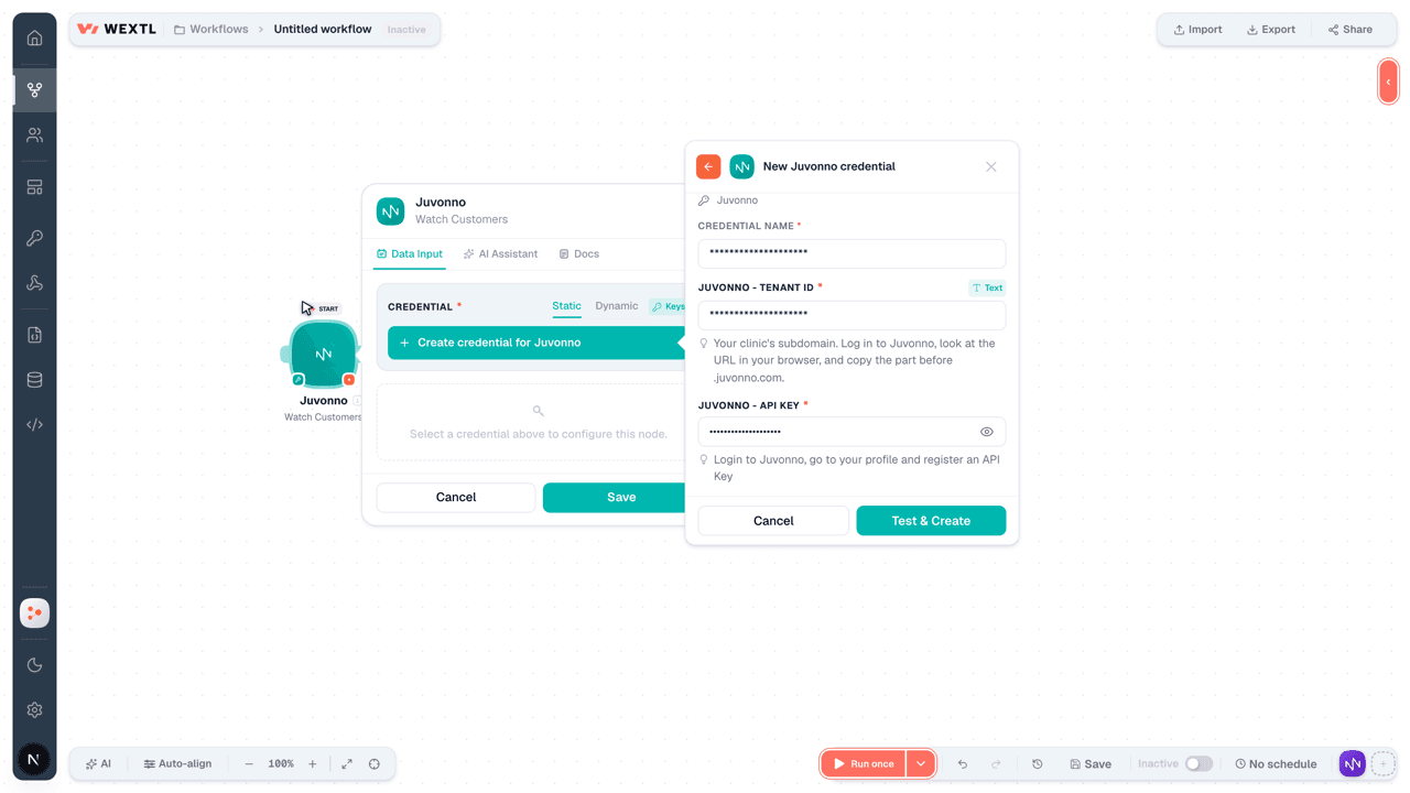 Connecting Juvonno to WEXTL®