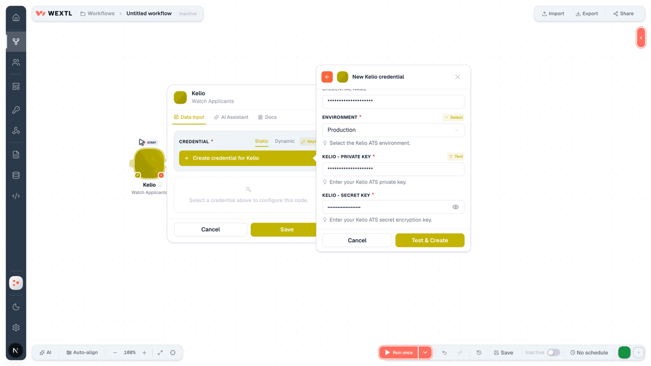 Connecting Kelio to WEXTL®