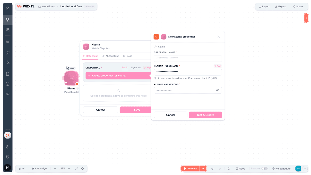 Connecting Klarna to WEXTL®