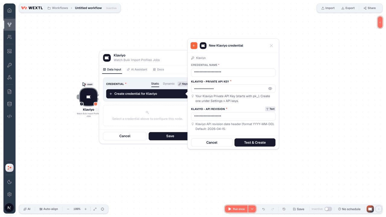 Connecting Klaviyo to WEXTL®