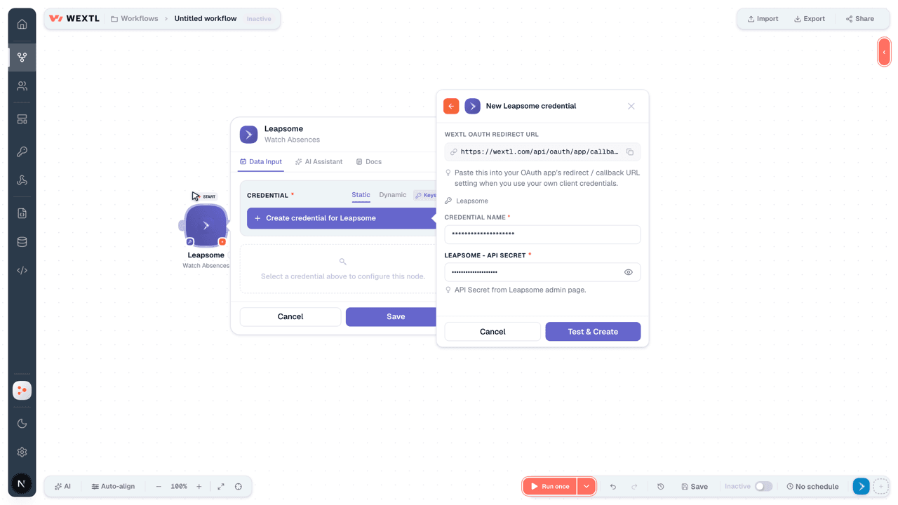 Connecting Leapsome to WEXTL®