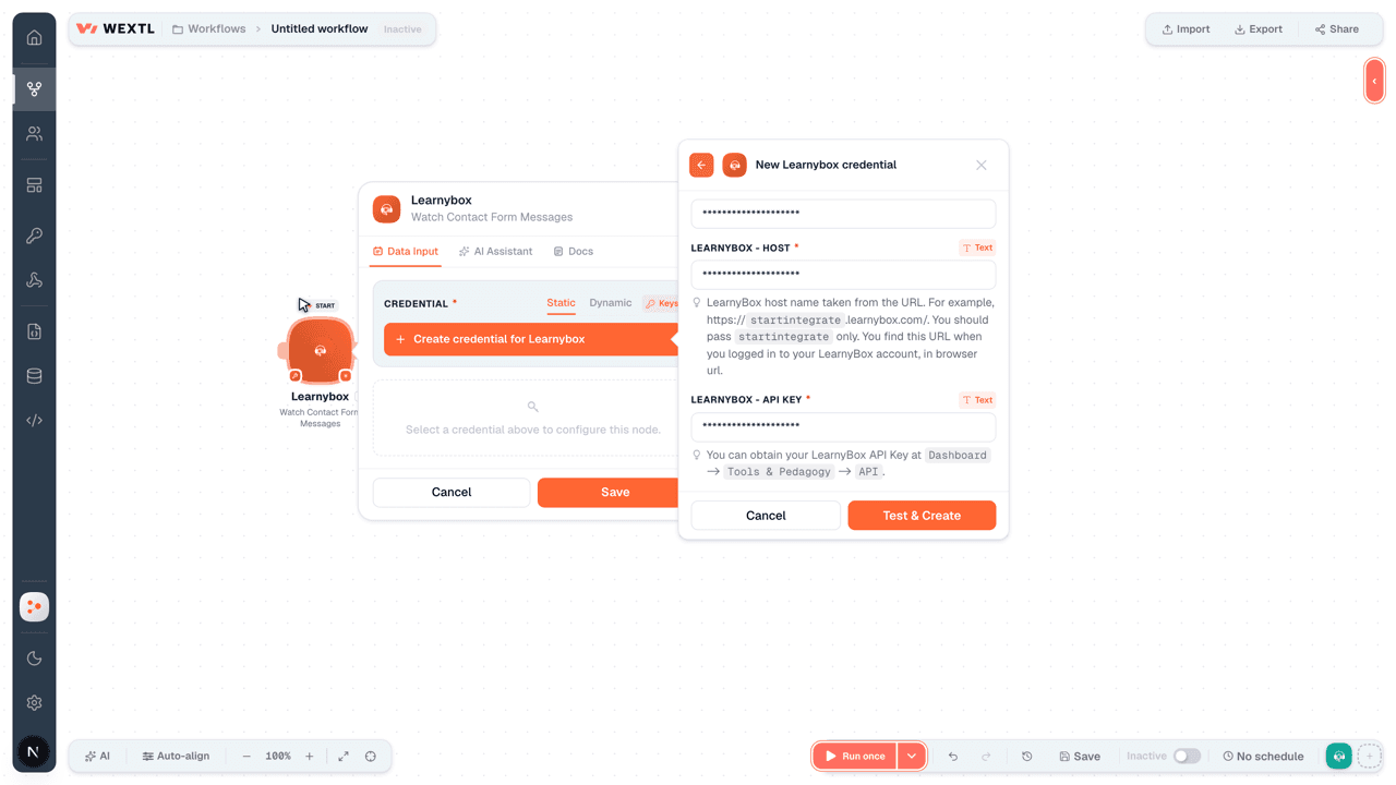 Connecting Learnybox to WEXTL®