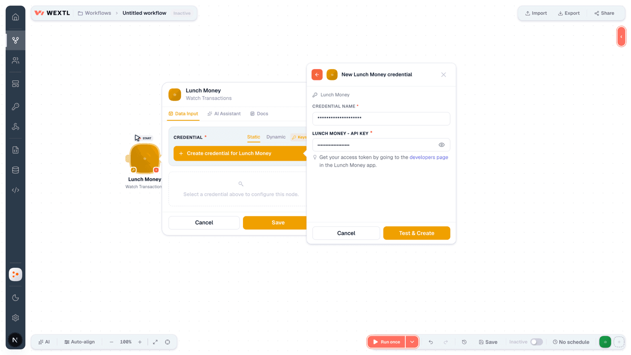 Connecting Lunch Money to WEXTL®