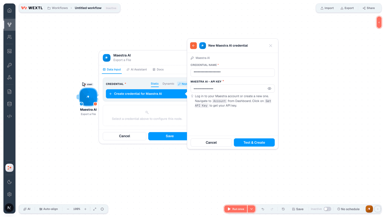 Connecting Maestra AI to WEXTL®