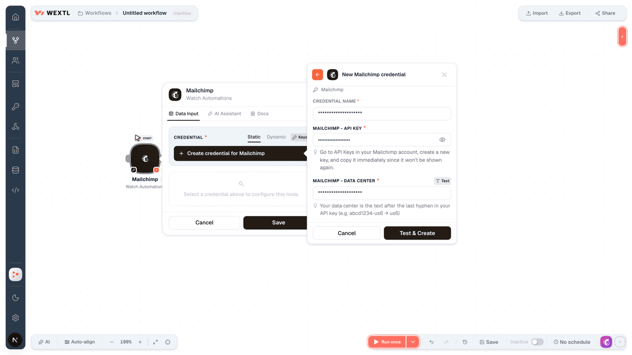 Connecting Mailchimp to WEXTL®