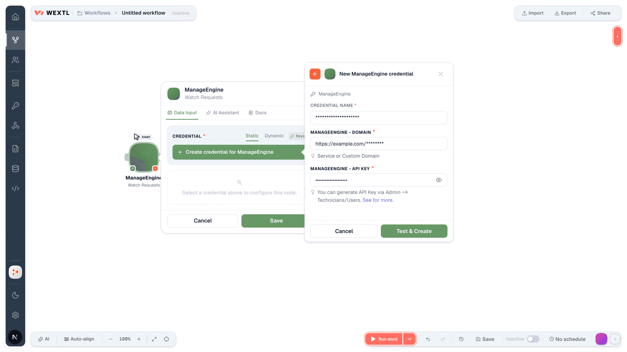 Connecting ManageEngine to WEXTL®