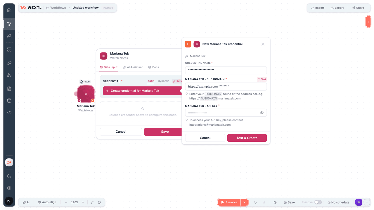 Connecting Mariana Tek to WEXTL®
