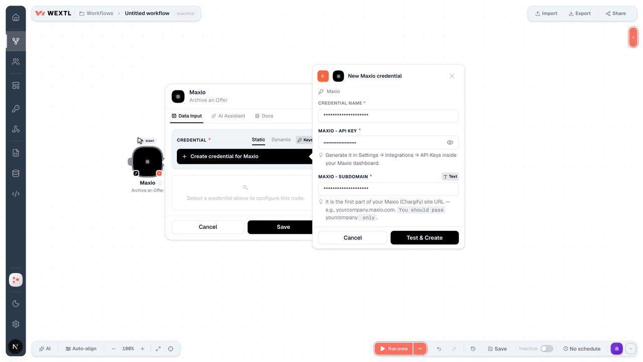 Connecting Maxio to WEXTL®