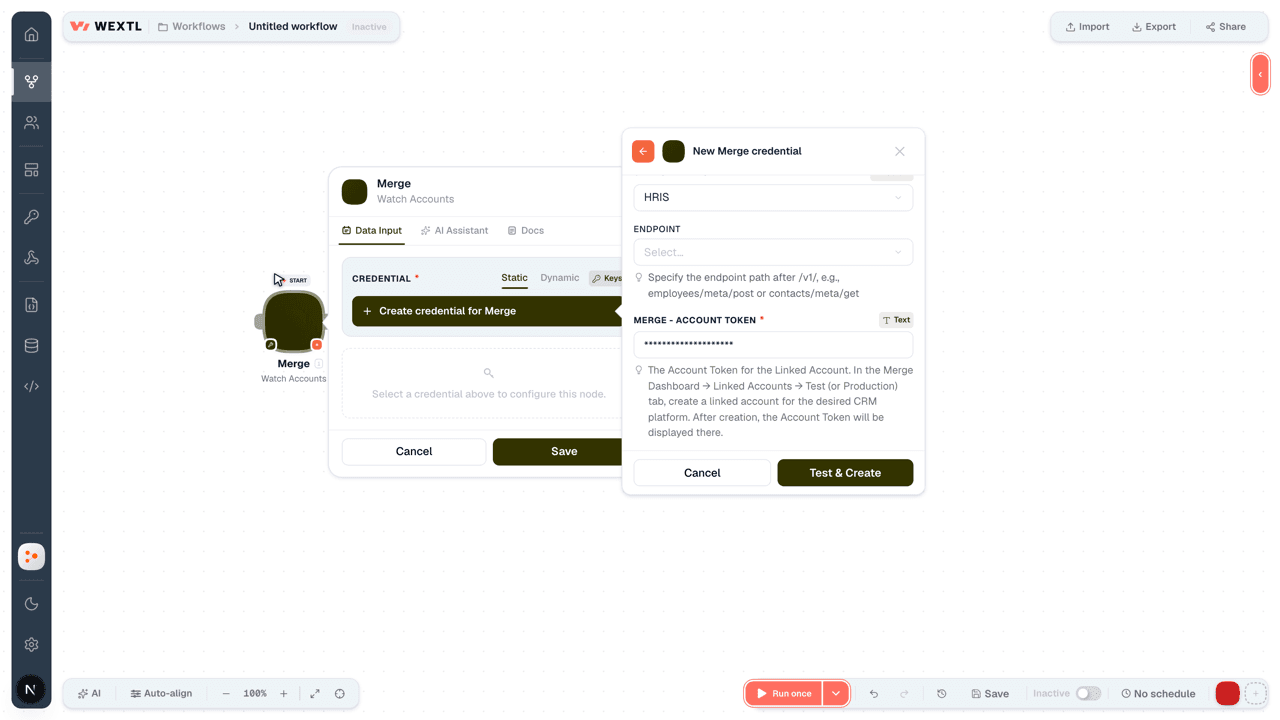 Connecting Merge to WEXTL®