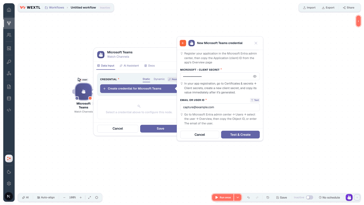 Connecting Microsoft Teams to WEXTL®