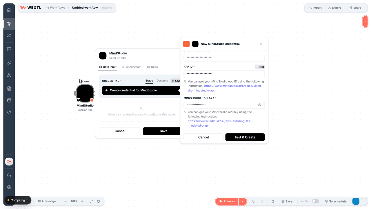 Connecting MindStudio to WEXTL®