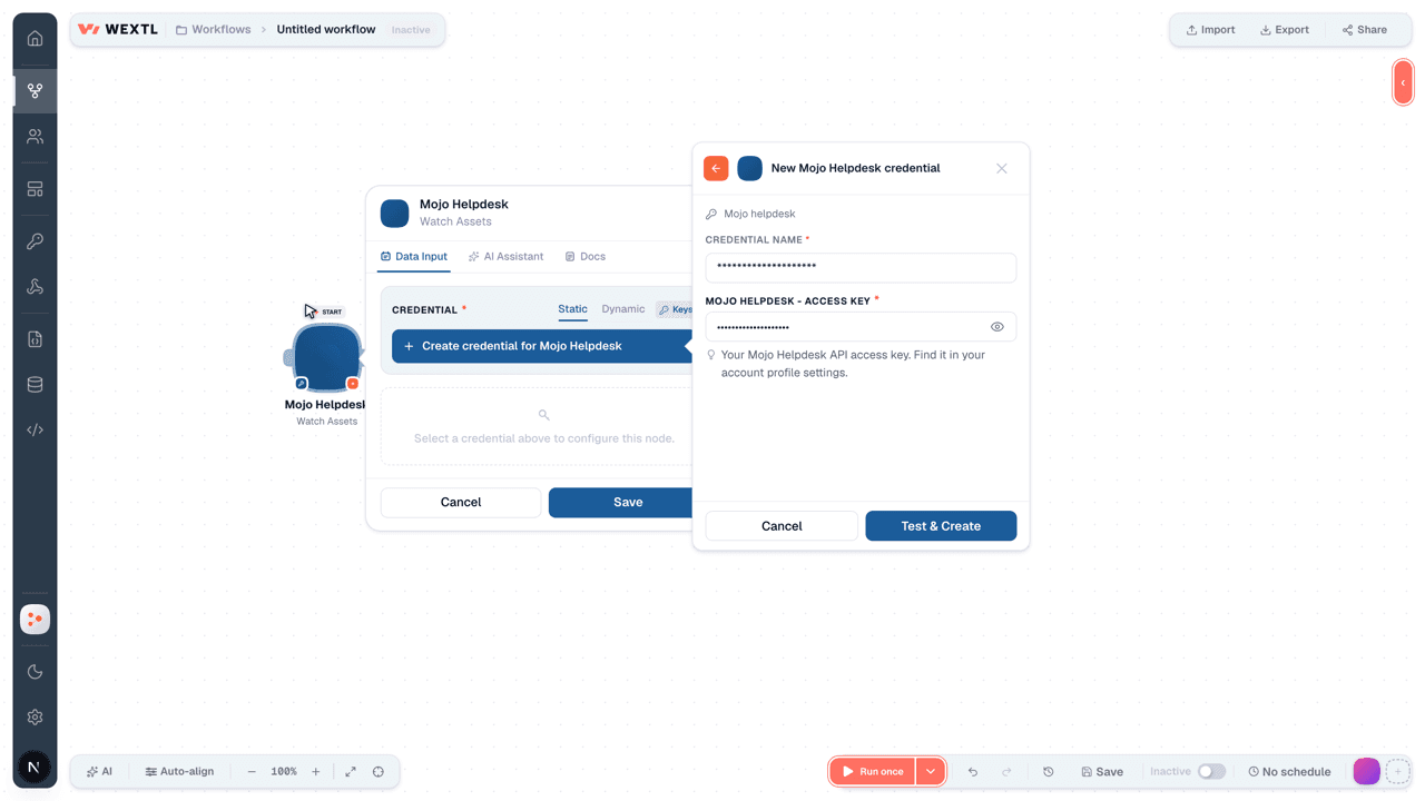 Connecting Mojo Helpdesk to WEXTL®