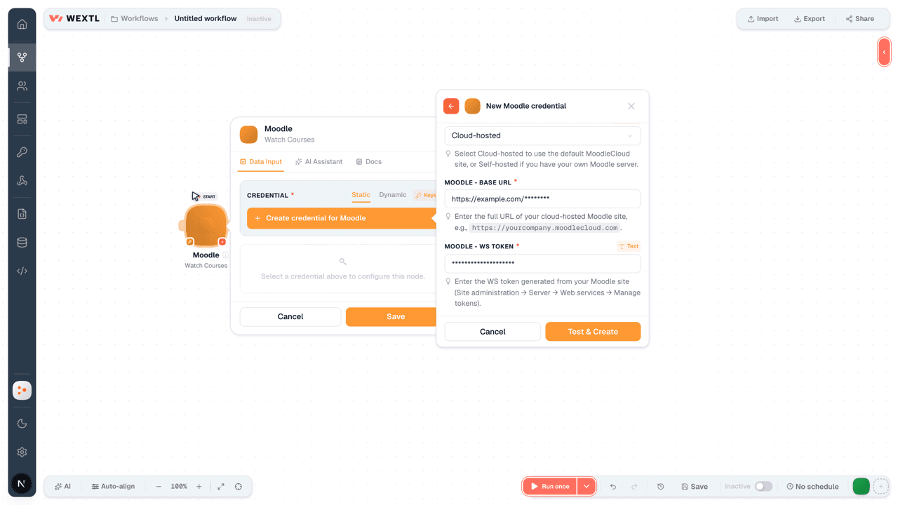 Connecting Moodle to WEXTL®