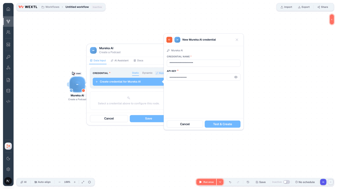 Connecting Mureka AI to WEXTL®
