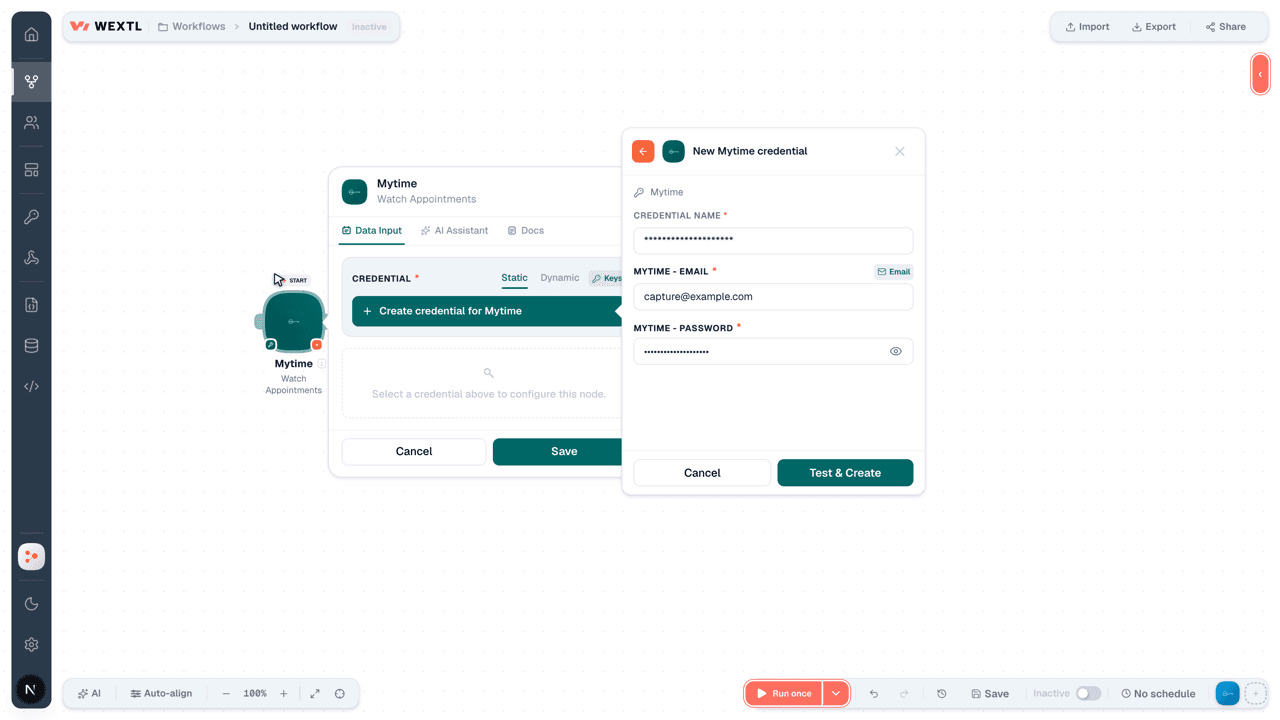 Connecting Mytime to WEXTL®
