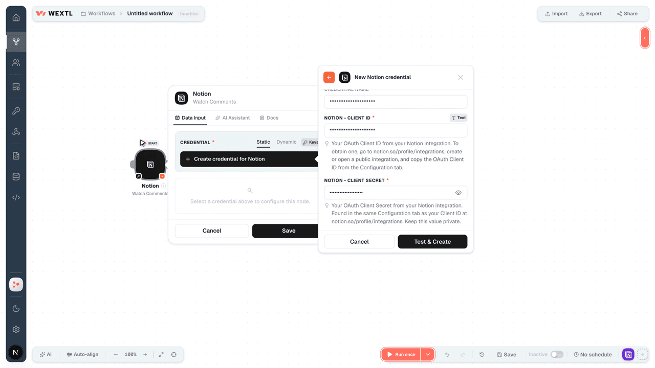 Connecting Notion to WEXTL®