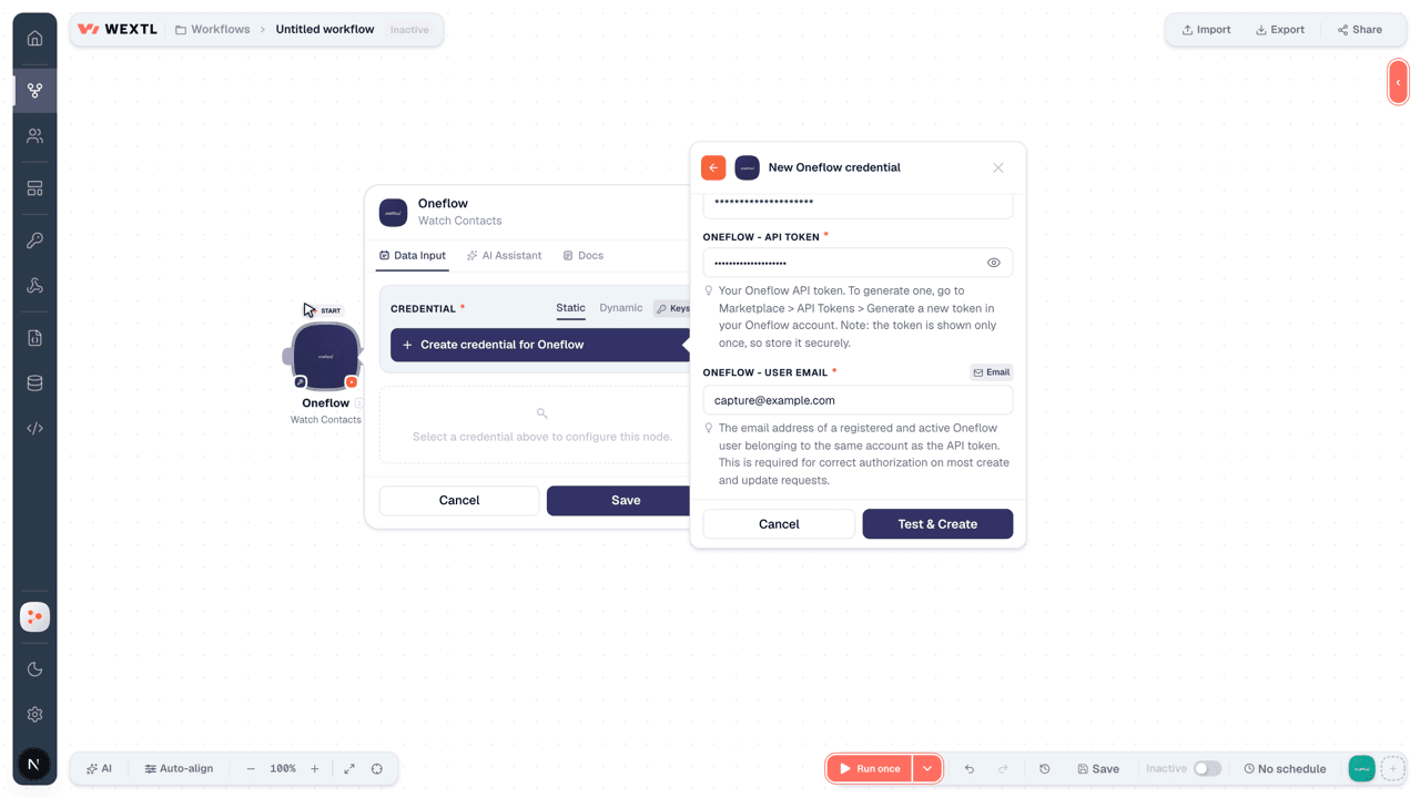 Connecting Oneflow to WEXTL®