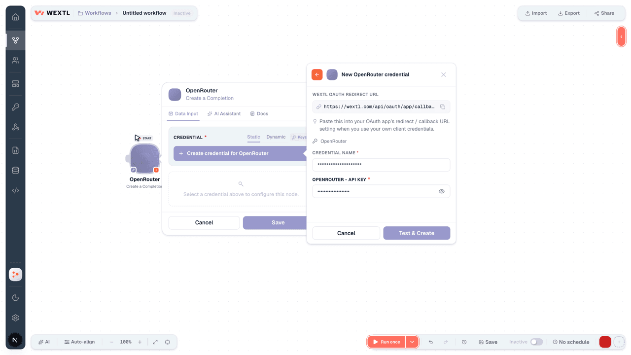 Connecting OpenRouter to WEXTL®