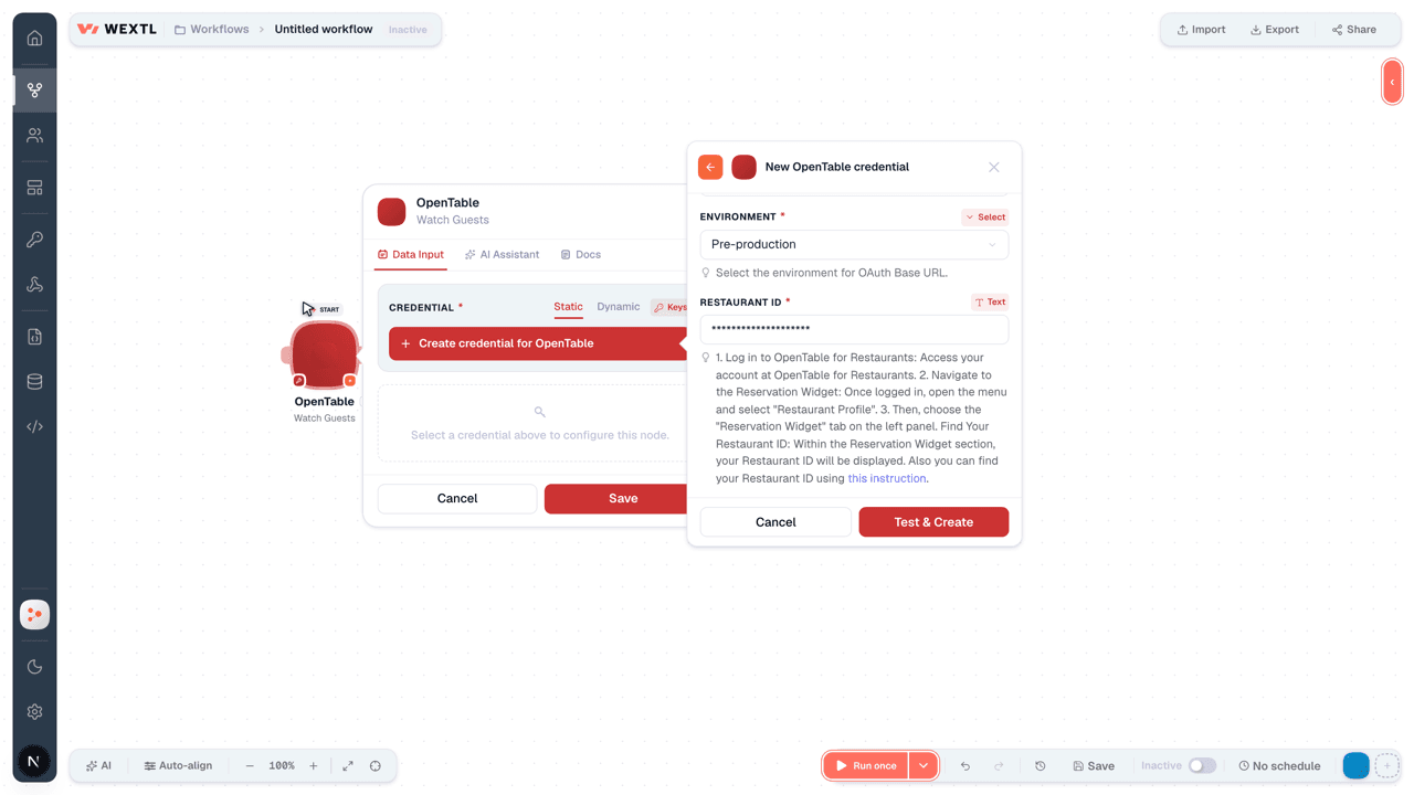 Connecting OpenTable to WEXTL®