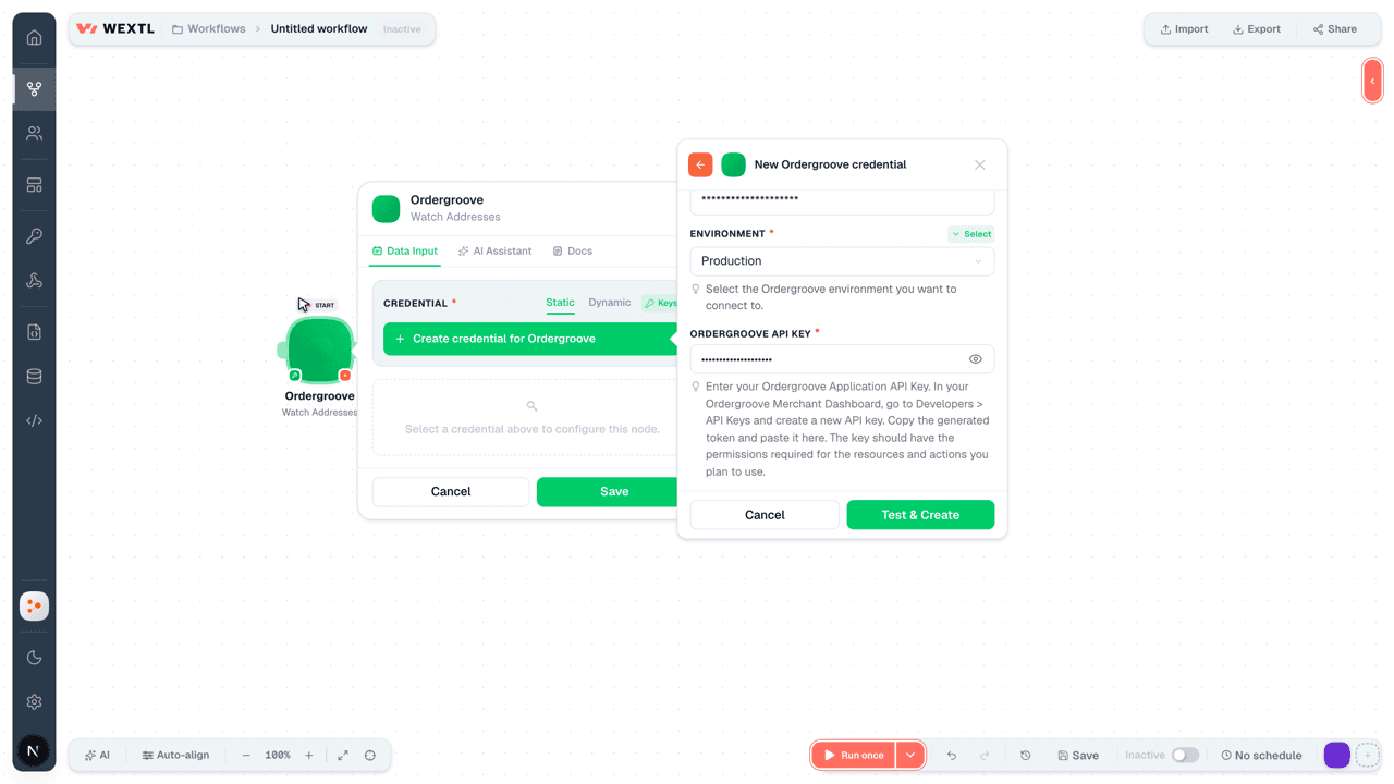Connecting Ordergroove to WEXTL®