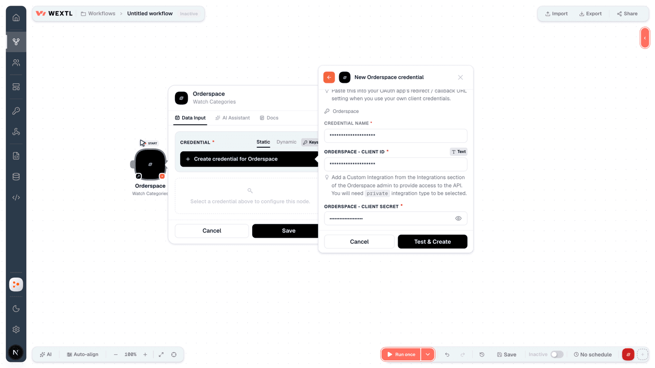 Connecting Orderspace to WEXTL®