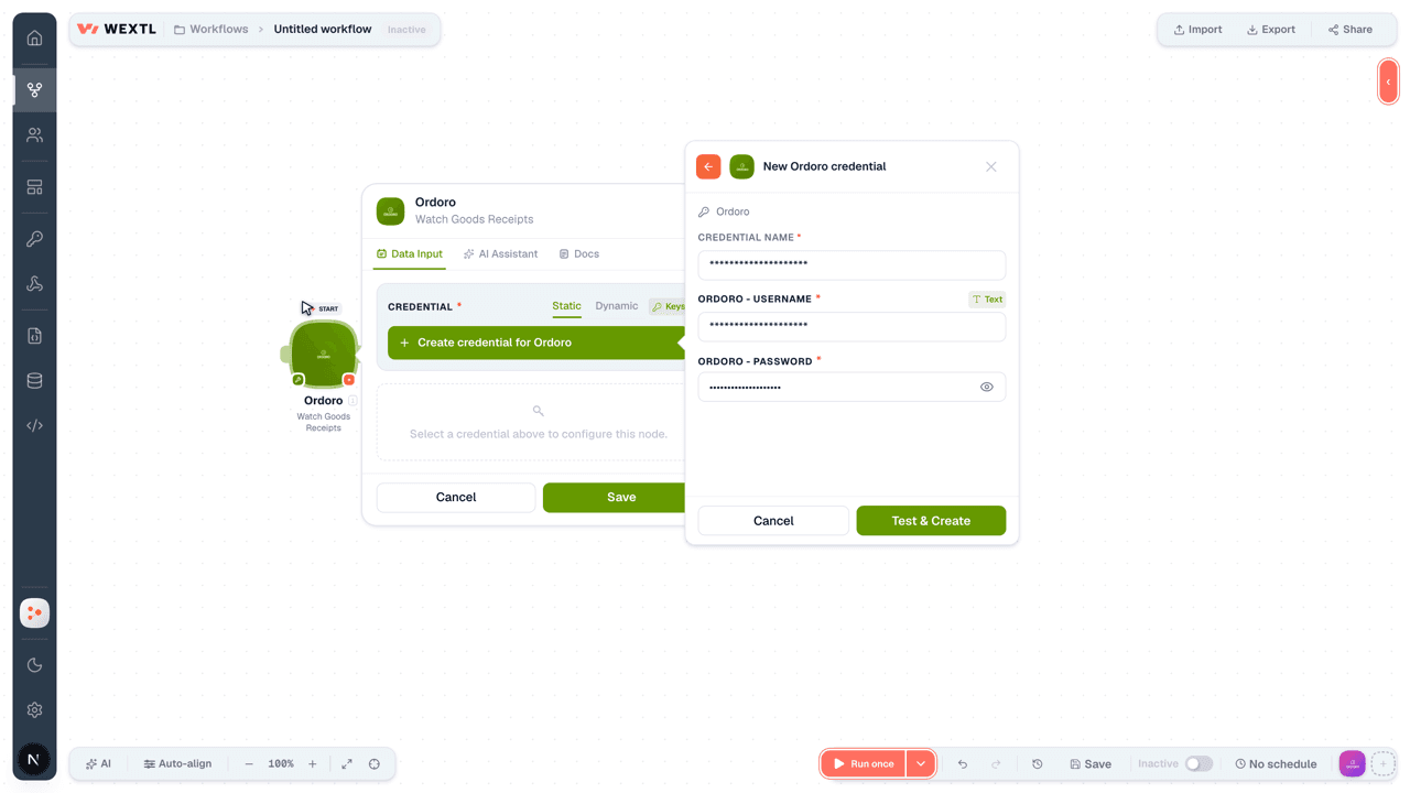 Connecting Ordoro to WEXTL®