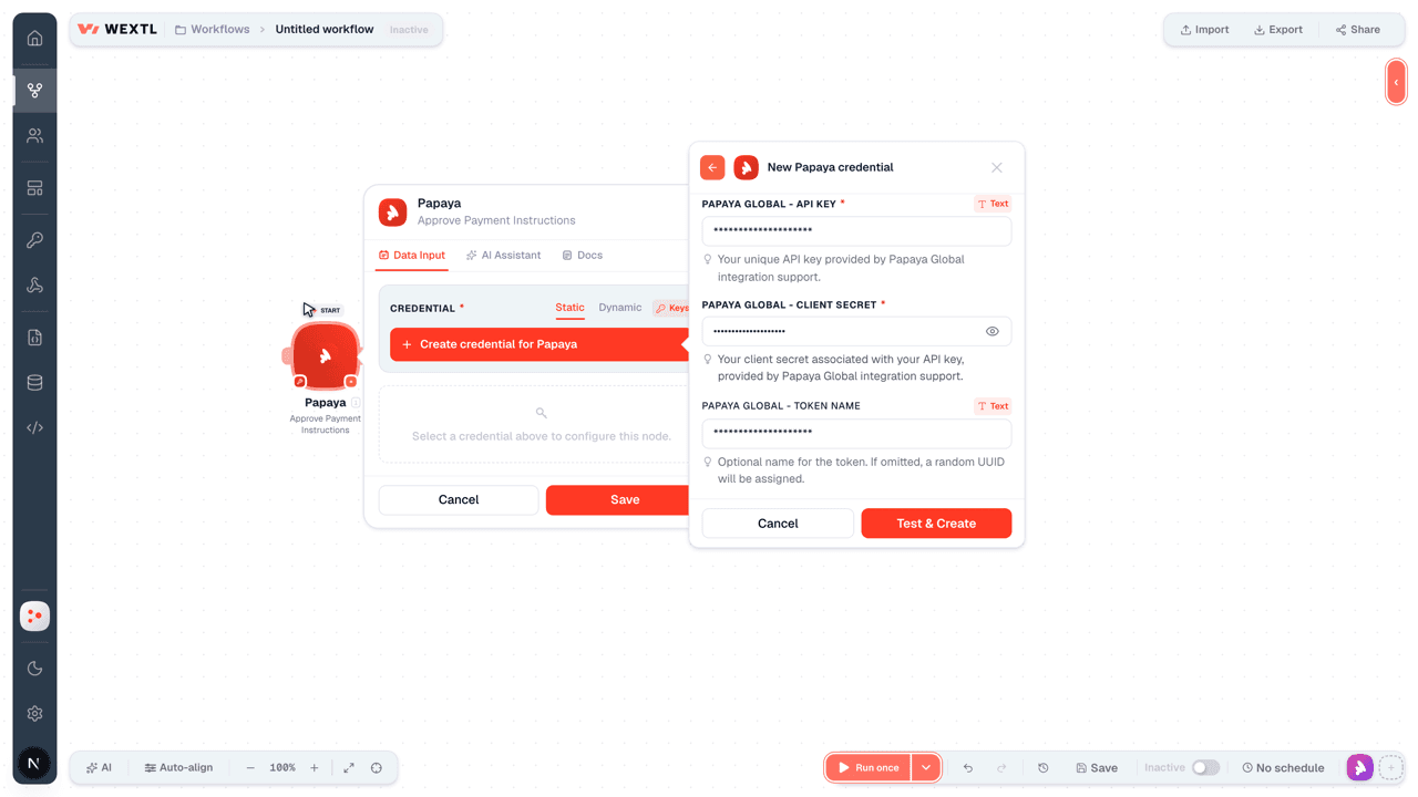 Connecting Papaya to WEXTL®