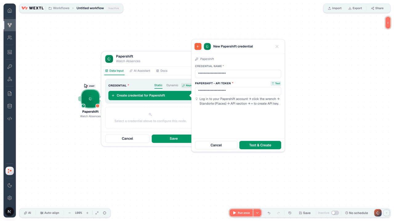 Connecting Papershift to WEXTL®