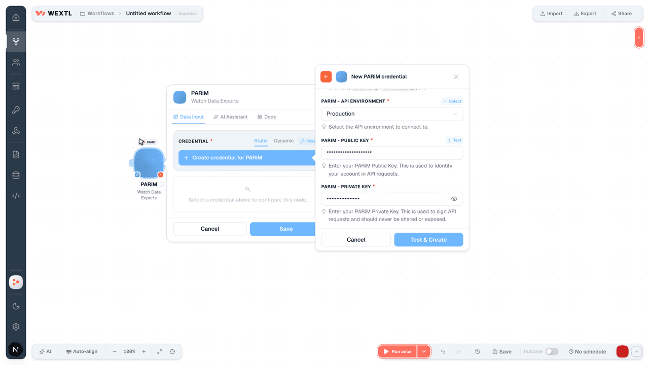 Connecting PARiM to WEXTL®