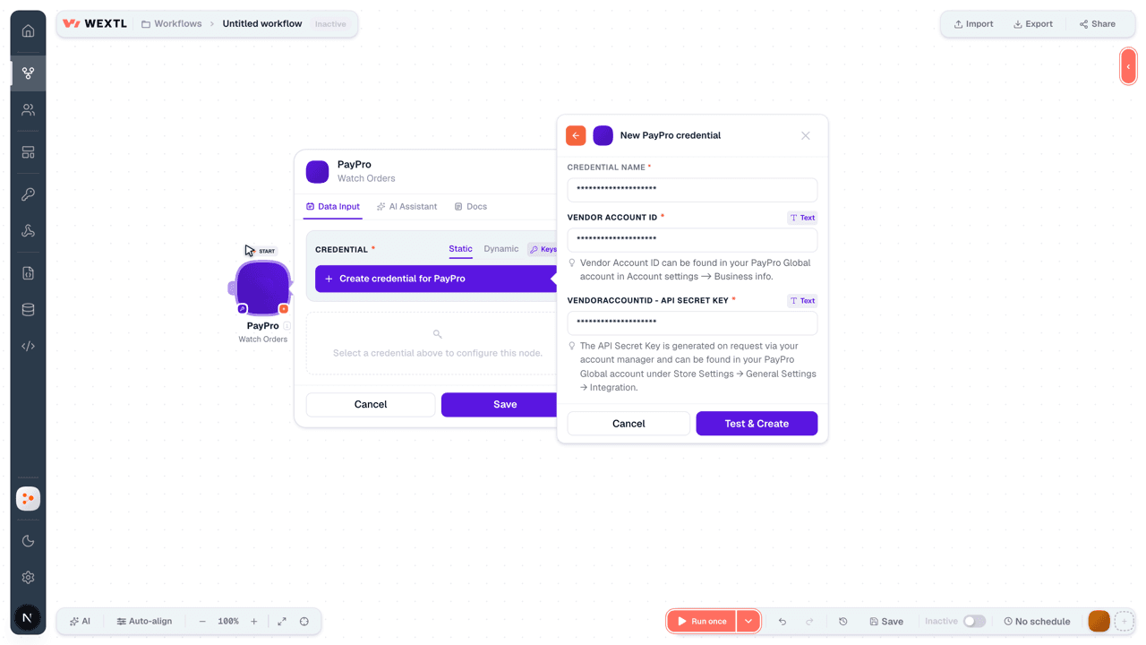 Connecting PayPro to WEXTL®