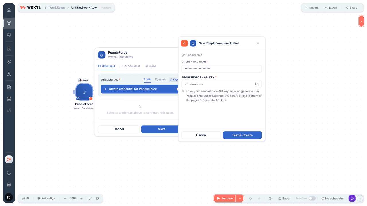 Connecting PeopleForce to WEXTL®