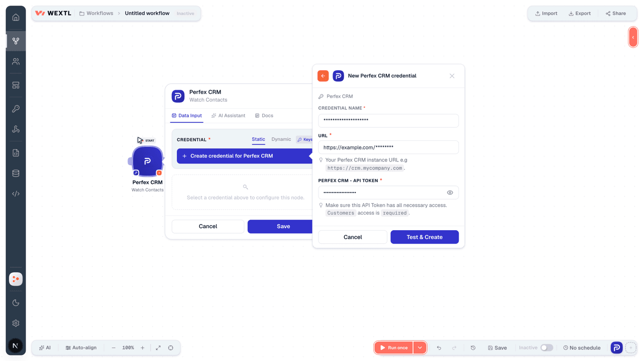 Connecting Perfex CRM to WEXTL®