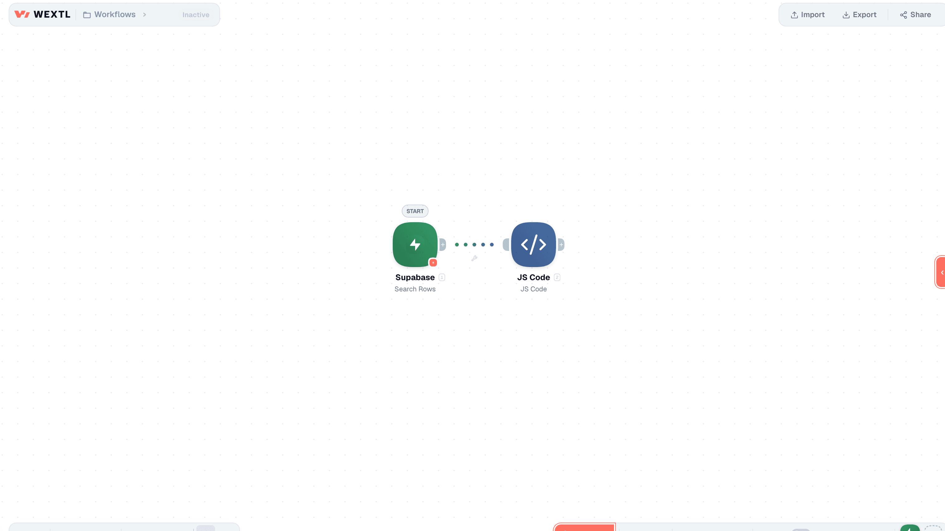Typeform into JS Code then Pipedrive and Slack on one canvas