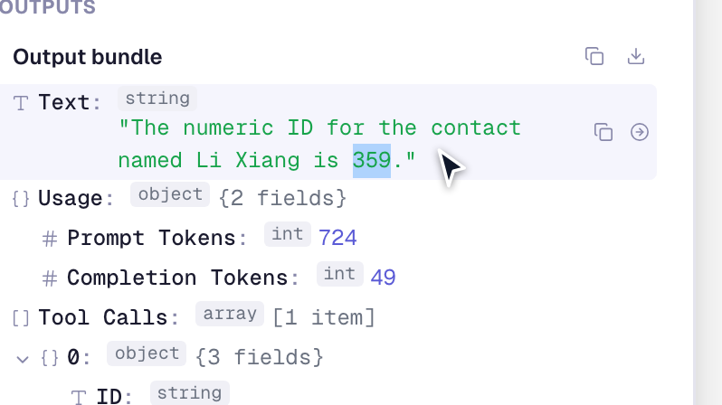 AI agent looking up a contact via Supabase tools on the canvas