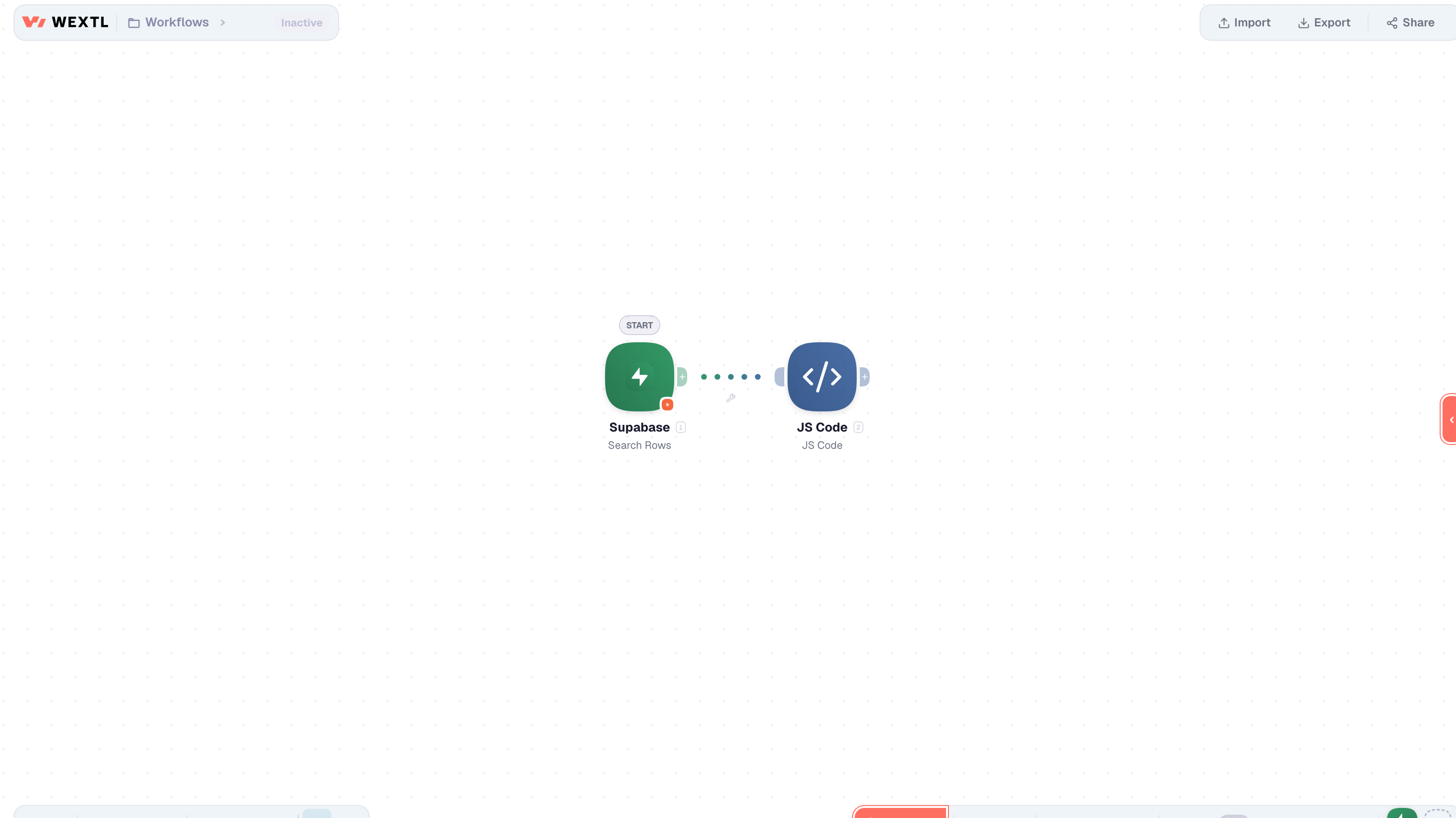 Typeform into JS Code then Pipedrive and Slack on one canvas